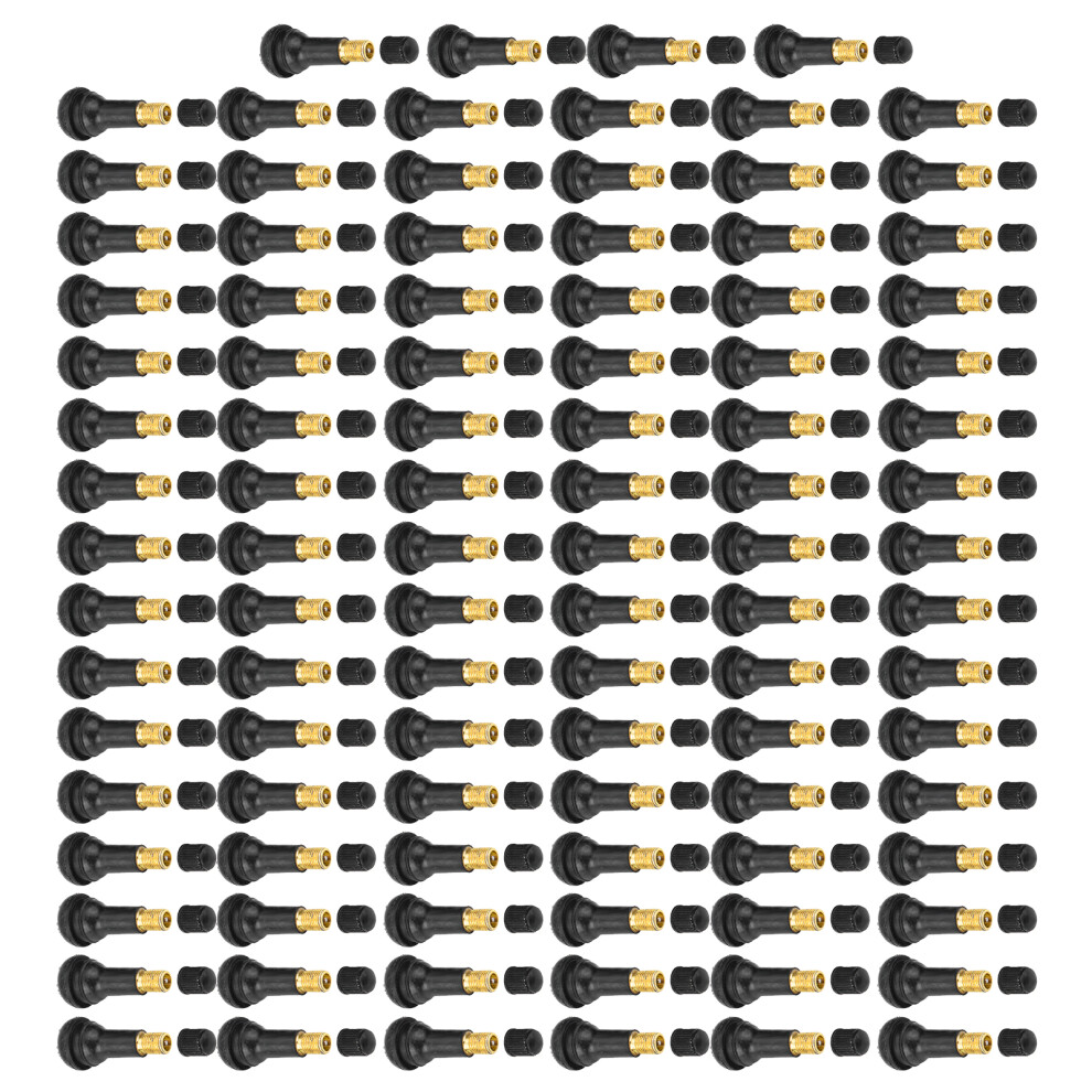 100 Pcs Car Motorcycle Universal Replacement Snap In Tire Tyre Valve Stem (Tr413) Light 3371323988793
