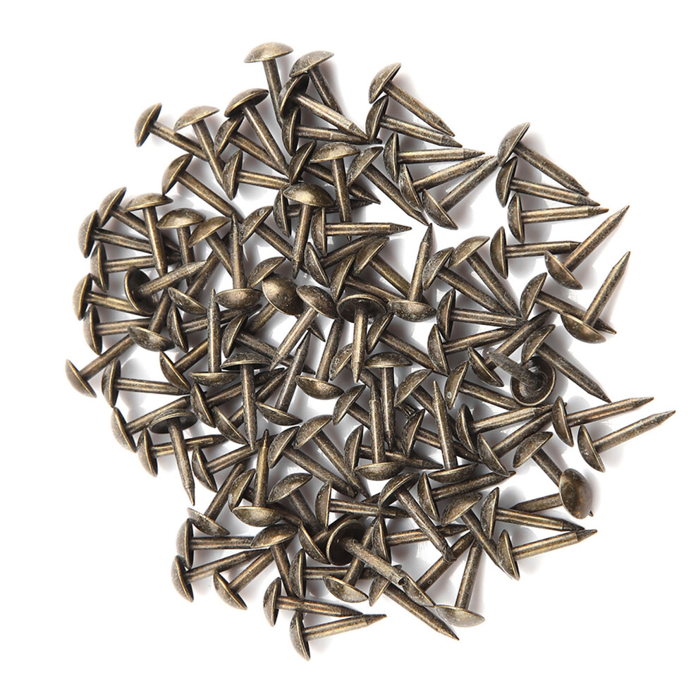 100Pcs Thicken Iron Staples Nails Fasteners For Furniture Drum Wooden Door (6 * 12Mm) 7891323988990