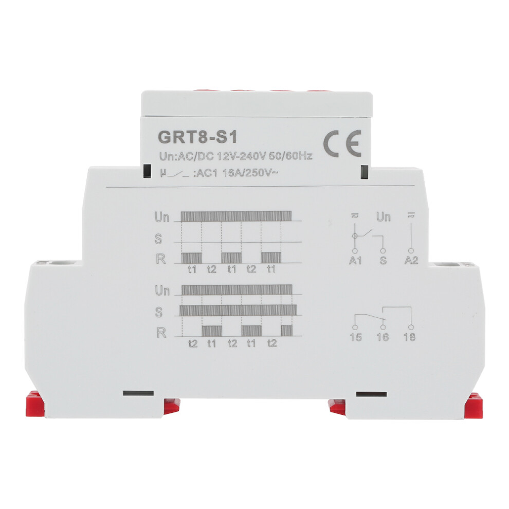 Grt8-S1 Mini Asymmetric Cycle Timer On/Off Repeat Cycle Time Relay Ac/Dc12-240V 8771323989663