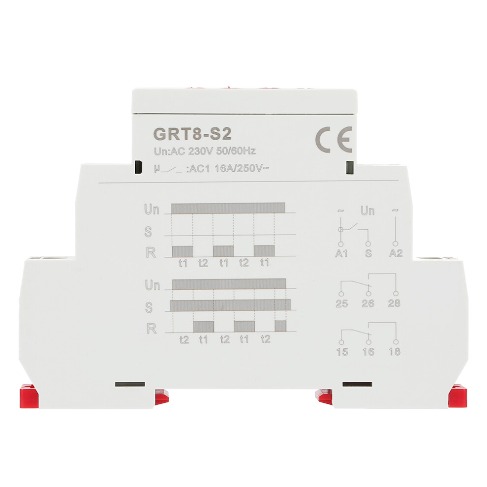 Grt8-S2 Mini Asymmetric Cycle Timer On/Off Repeat Cycle Time Relay Ac 9431323989658