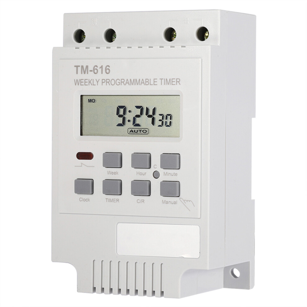 12V Digital Electric Durable Programmable Smart Control Switch Timer(White) 4991323991280
