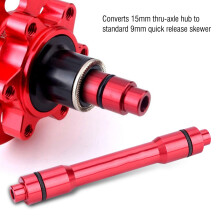 15 mm Durchmesser Steckachse zu Schnellspanner-Adapter für 100 mm Fahrräder (Rot)