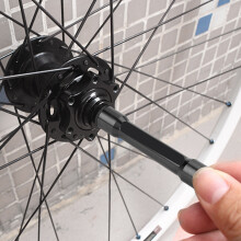 Bike Durchgangsachsadapter zu Schnellspanner, 15 mm auf 9 mm, für 100 mm Vorderrad, schwarz