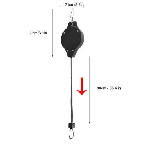 Adjustable Telescopic Retractable Pulley Pull Down Hanger for Potted Plants 2