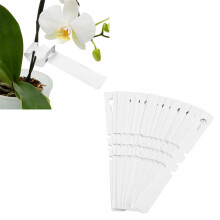 Gartenpflanzstäbe für die Kindertagesstätte, 100 Stück, Plastik-Pflanzenetiketten, weiße Rasenmarkierer