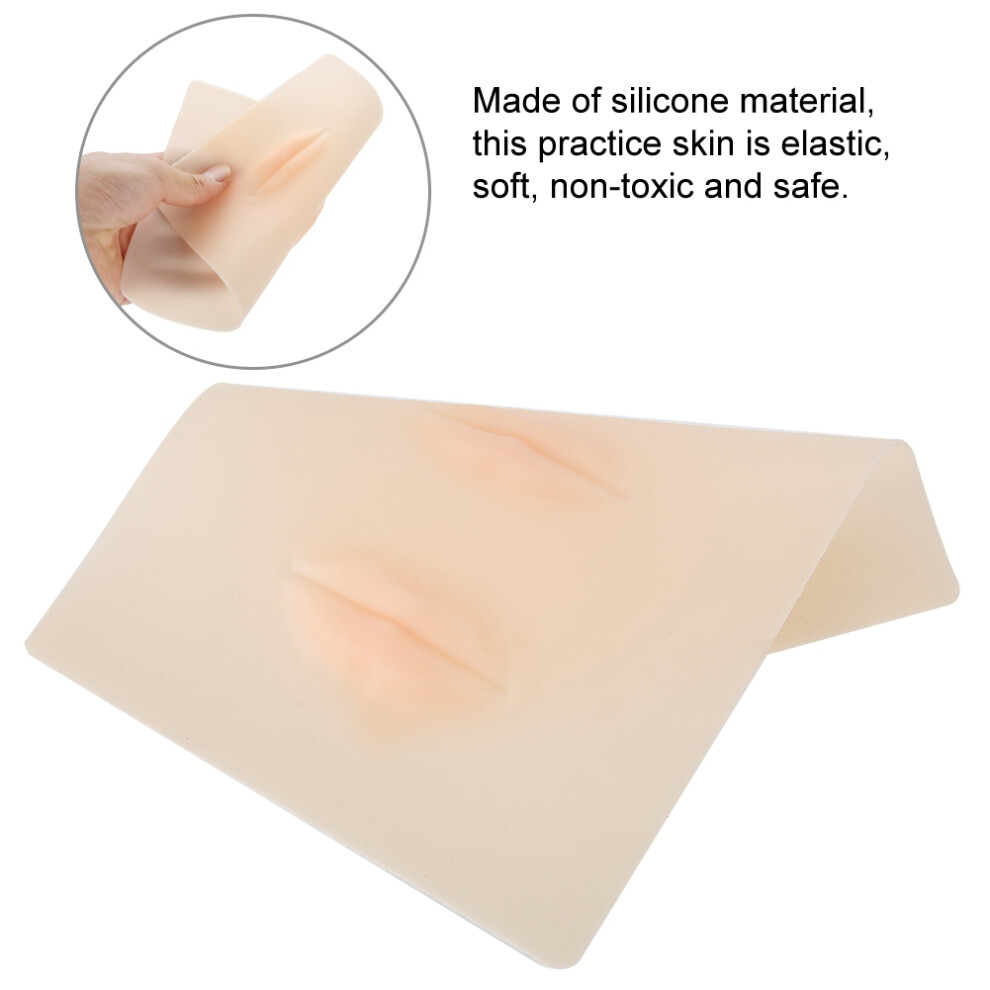 3Pcs Silicone Permanent Makeup Training Skin Lip Tattoo Fake Practice Skin Kit