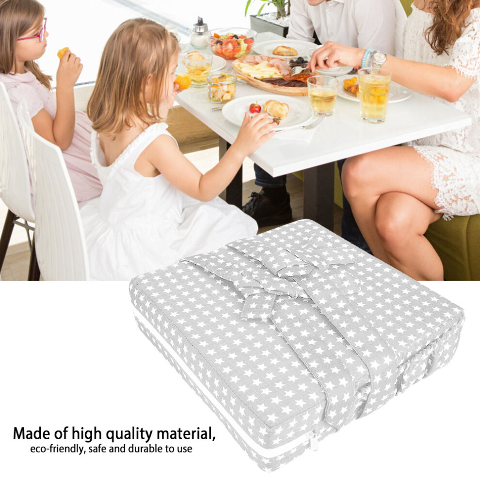 Adjustable Removable Baby Dining Chair Booster Cushion Kids Highchair Seat Pad ( Stars) Silver