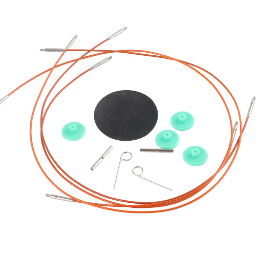 Interchangeable Carbonized Bamboo Needles Set Aluminum Circular Knitting Needles Ring Set 2