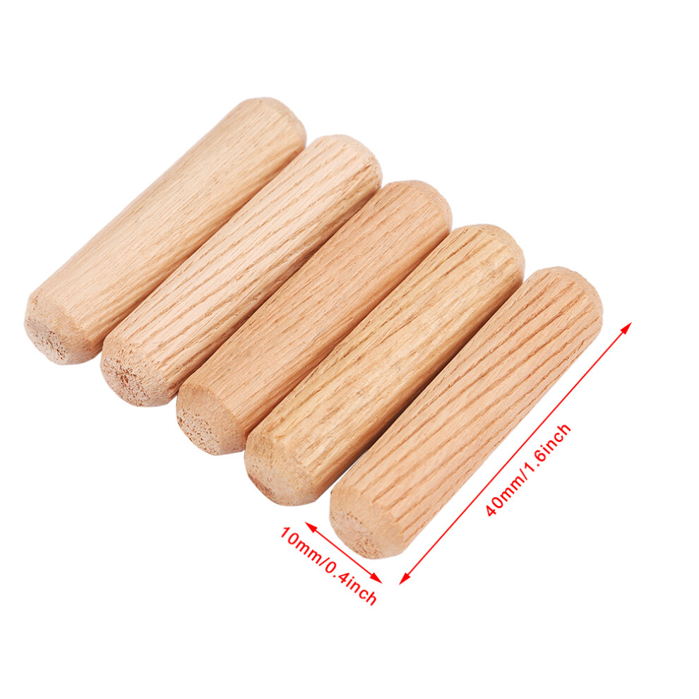 100Pcs/Set Wood Dowel Pins Cross Grain Diy Wood Pins For Furniture M10 X 40Mm 8731323996146