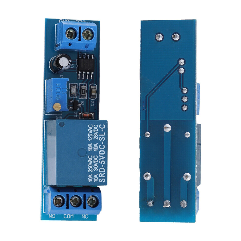 2 Pcs Ne555 Relay Module Adjustable 0-10 Second Time Delay Relay Module 5V 9391323999401