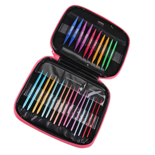 Interchangeable Needles Set Colorful Aluminum Circular Knitting Needles Ring Set for DIY Craft 2