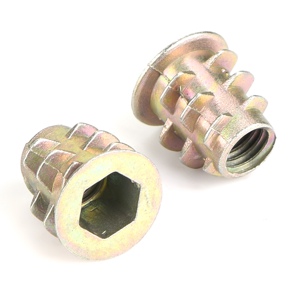 100Pcs M4 M5 Zinc Alloy Inside Hex Socket Insert Nuts For Wood Furniture (M5*10) 7891324000530