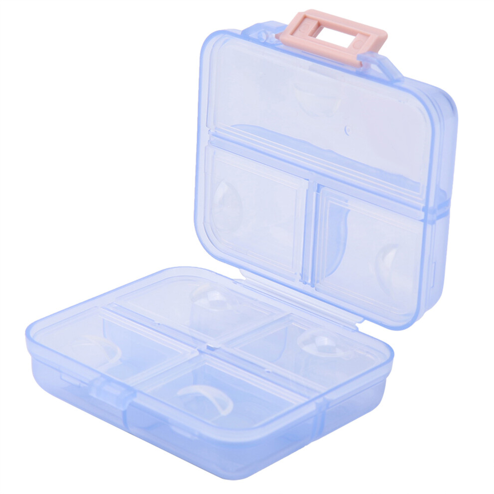 Blue 7 Grids Weekly Portable Medicine Tablet Pill Box Organizer Drug Case (Blue)