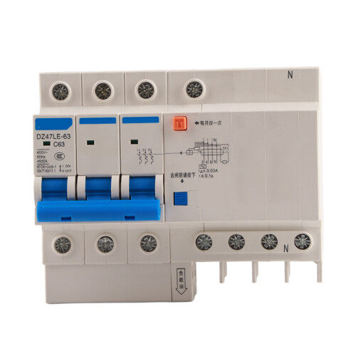 DZ47LE‑63 3-pol. N C63 Fehlerstromschutzschalter 63A 30mA 1