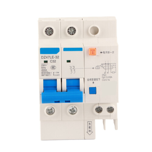 DZ47LE-32 Fehlerstromschutzschalter 32A 2P N C32 30mA Sicherheits-Schalter 1