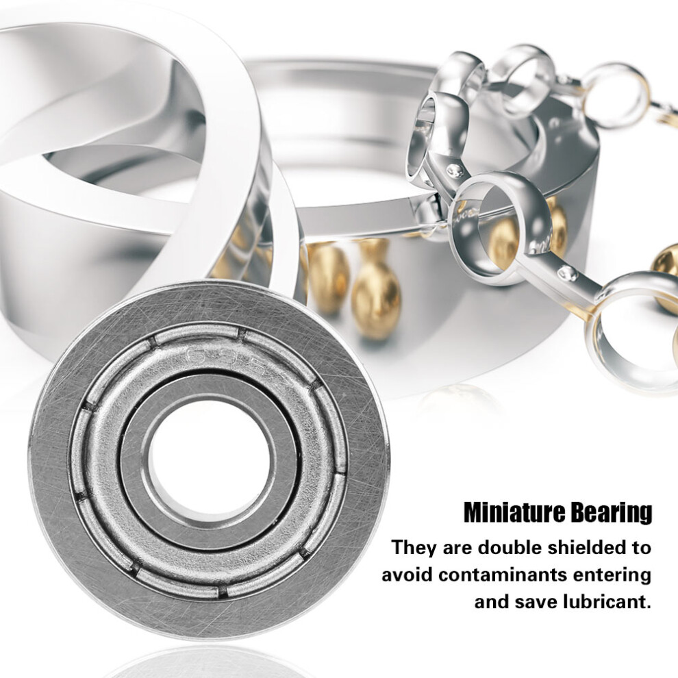 10Pcs F695zz Double Shielded Miniature Flanged Ball Bearings 5X13x4mm 7901324003650