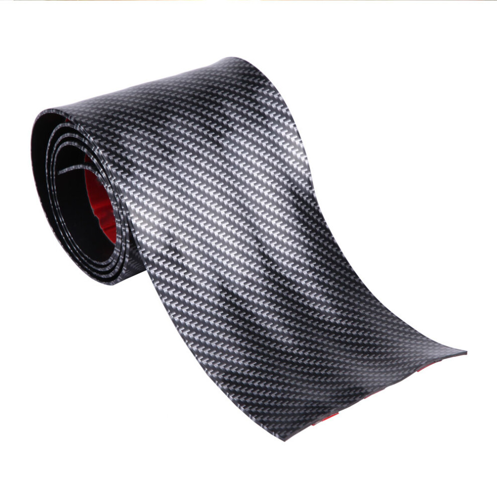 Car Stickers Carbon Fiber Rubber Styling Door Sill Guards Protector Universal (10 * 100Cm) 6931324006321