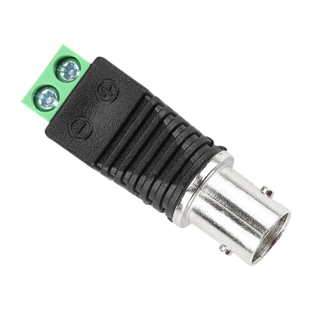 10Pcs Coaxial Bnc Female Cable Connector Terminal Adopter Cctv Video Balun Camera Green 5071324007438