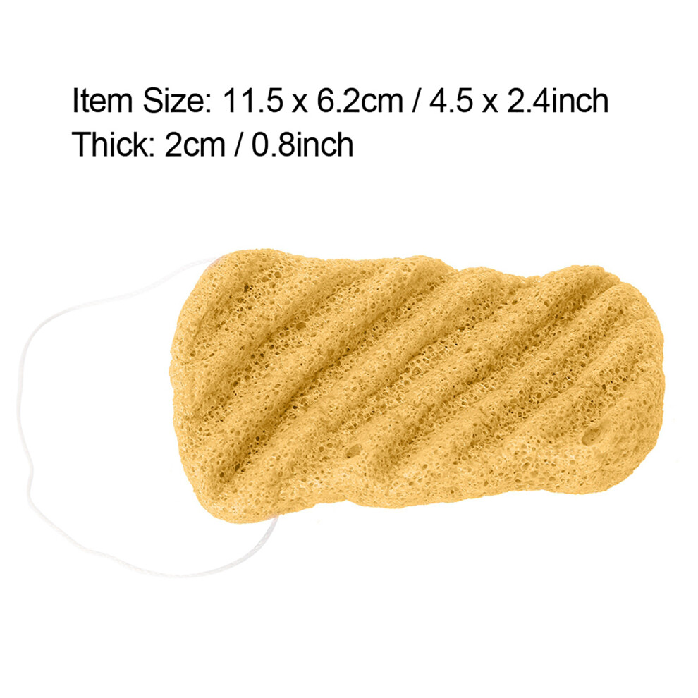 Long Wave Type Big Size Body Konjac Wash Face Flutter Natural Facial Body Care Sponges Dry 05#