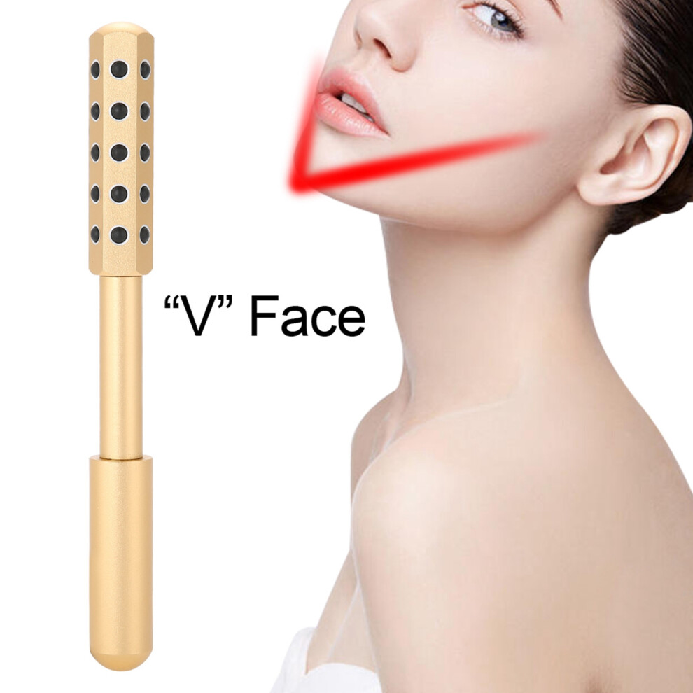 Germanium Particles Face Massage Stick Energy Beauty Massager Stick Gold