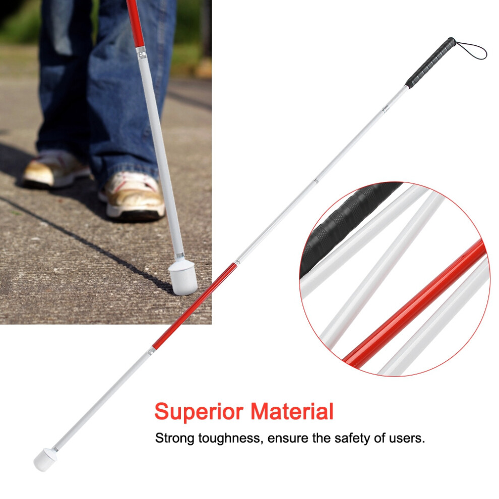 Aluminum Alloy Foldable Reflective Blind Walking Stick Guide Blind Cane Crutch