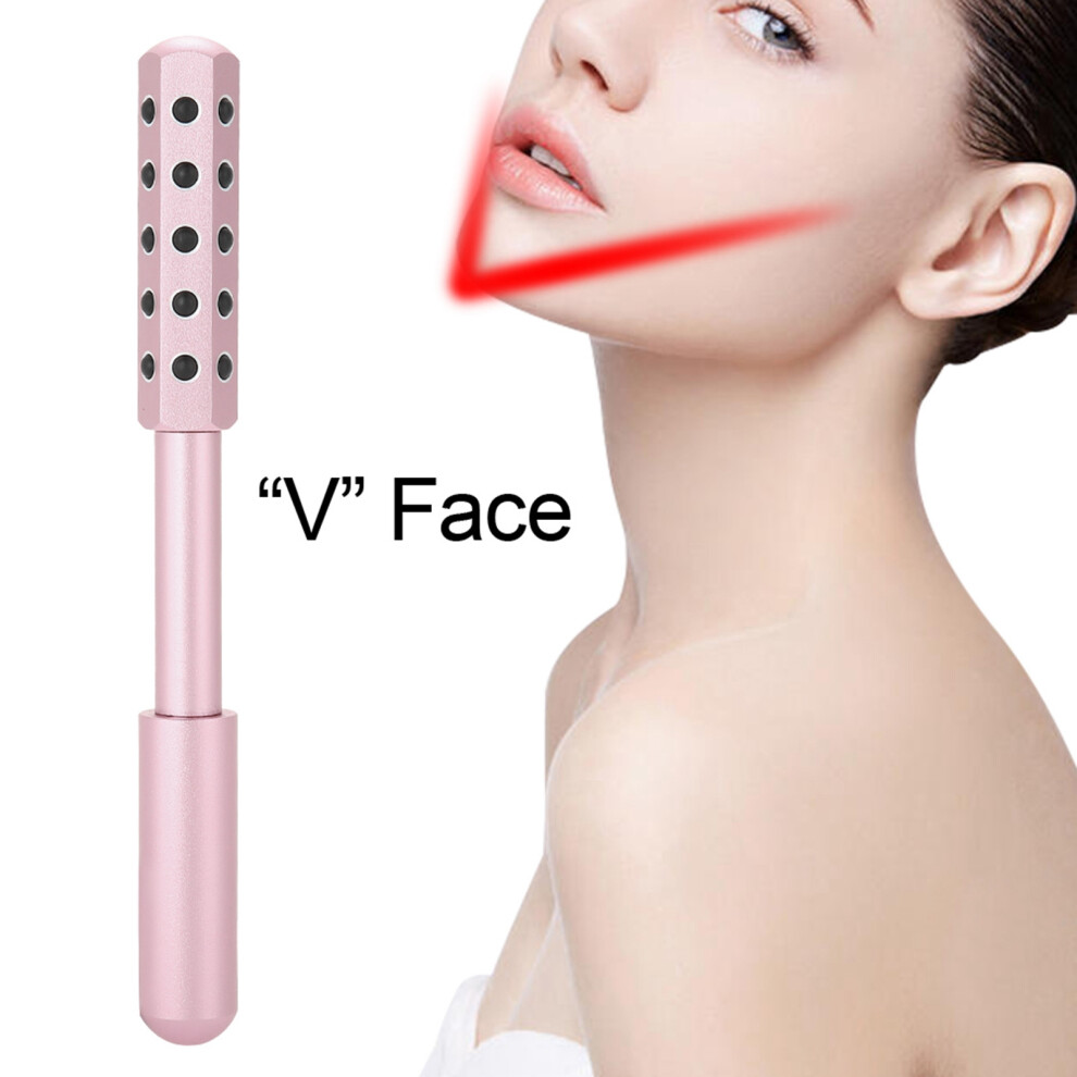 Germanium Particles Face Massage Stick Energy Beauty Massager Stick Pink