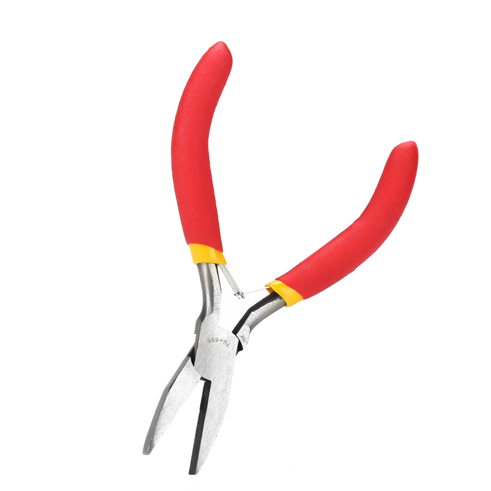 5In Tu-505 Mini Chrome Vanadium Steel Toothless Needle Nose Pliers With Plastic Handle 9381324010366