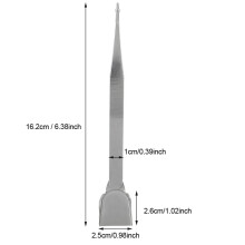 Professionelle Edelstahl-Schmuckpinzette mit Löffel, 16,2 cm