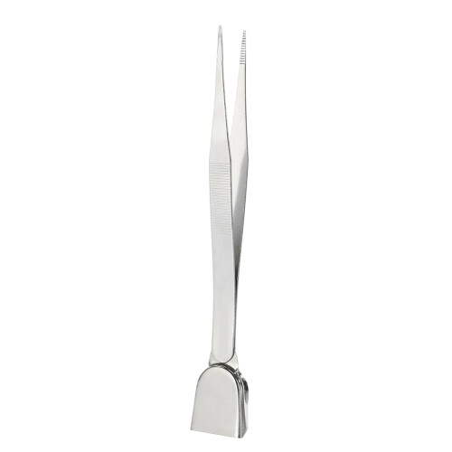 Professionelle Edelstahl-Schmuckpinzette mit Löffel, 16,2 cm 1