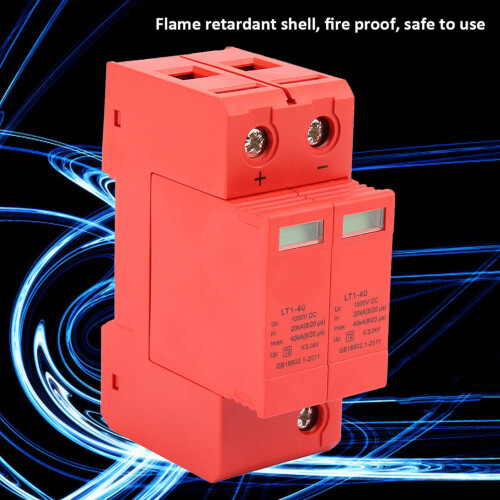 DC1000V 2P 20KA~40KA House Surge Protective Low voltage Arrester Device 2