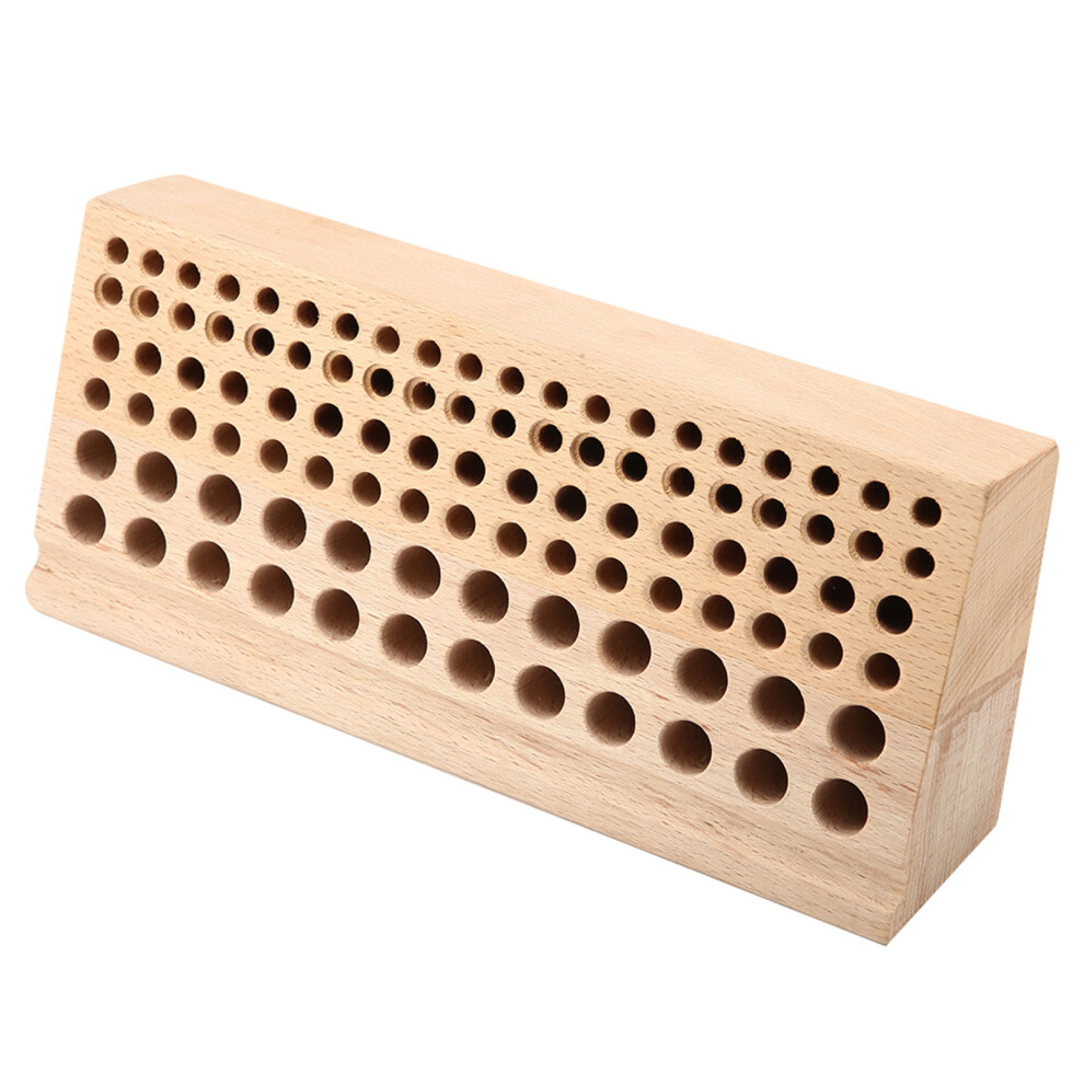 98 Holes Leather Craft Tool Wood Rack Wooden Punch Tool Stand Holder Organizer 4631324011234