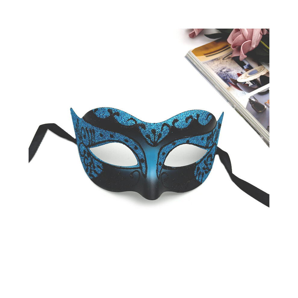 (Blue) Mask Half Face Cosplay Halloween Festival Party Stage Gift Fashion Performance-image-OPC-PHWDQ9W-NEW