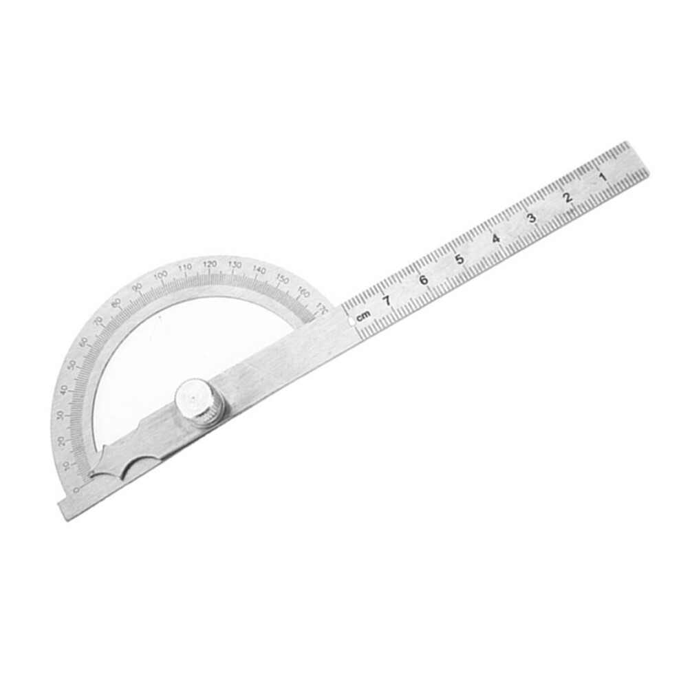 0-180 Degree Stainless Steel Protractor Goniometer Angle Finder Gauge 15Cm Ruler 80 * 120Mm 6951324011996