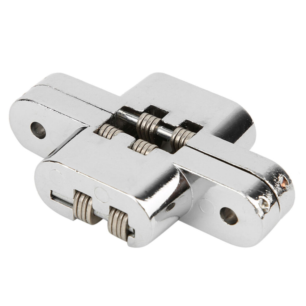 Zinc Alloy Hidden Hinges Invisible Concealed Cross Door Hinge Bearing Silver (L) 9431324012218