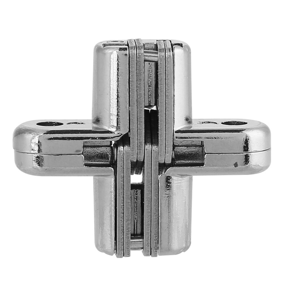 Zinc Alloy Hidden Hinges Invisible Concealed Cross Door Hinge Bearing Silver (S) 6931324012193