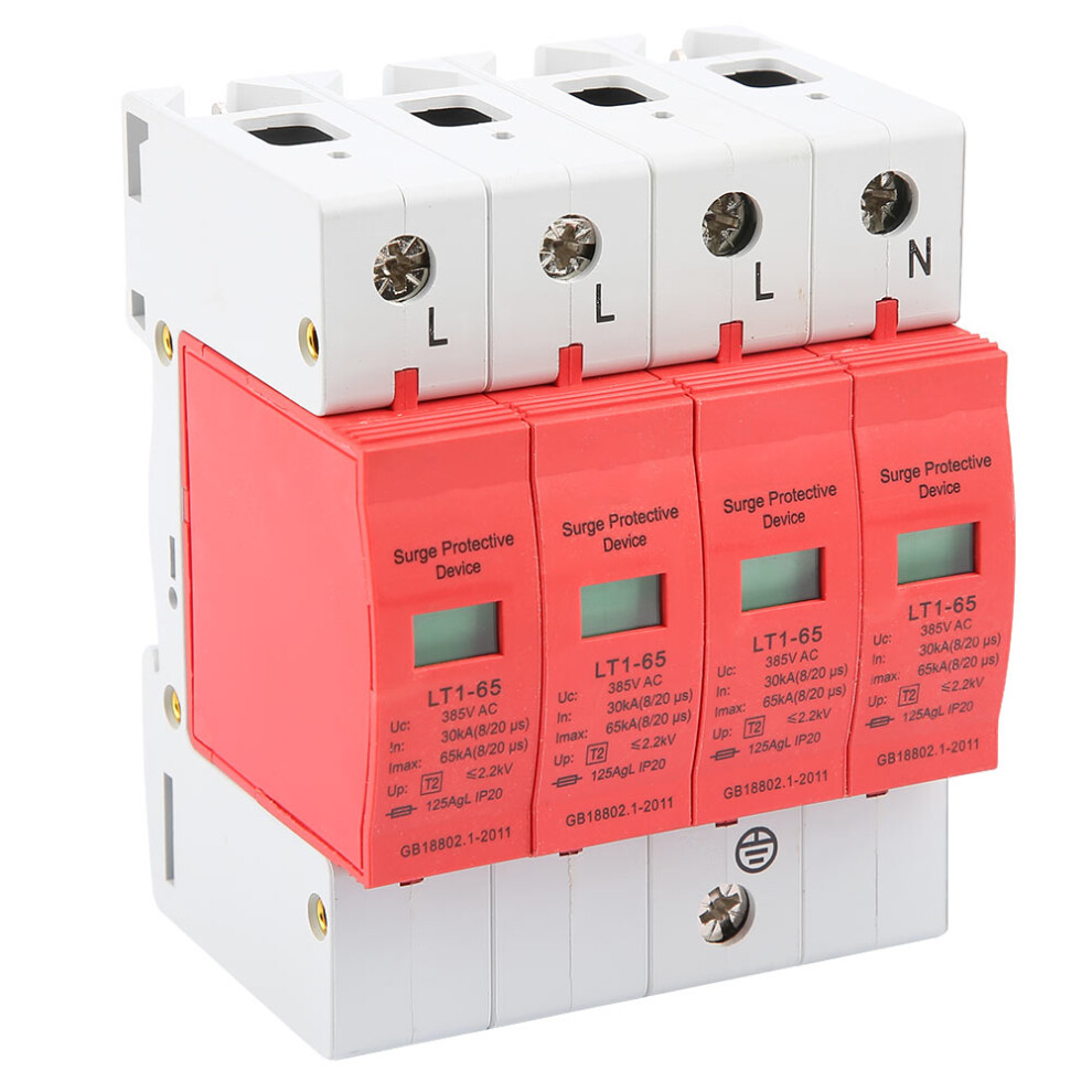 4P 30Ka-65Ka 385V House Surge Protective Low Voltage Arrester Device 8391324012698