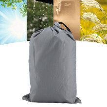 Outdoor-Grau Wasserdichte Rundtischdecke 127x58cm Garteneinrichtung Schutzhaube
