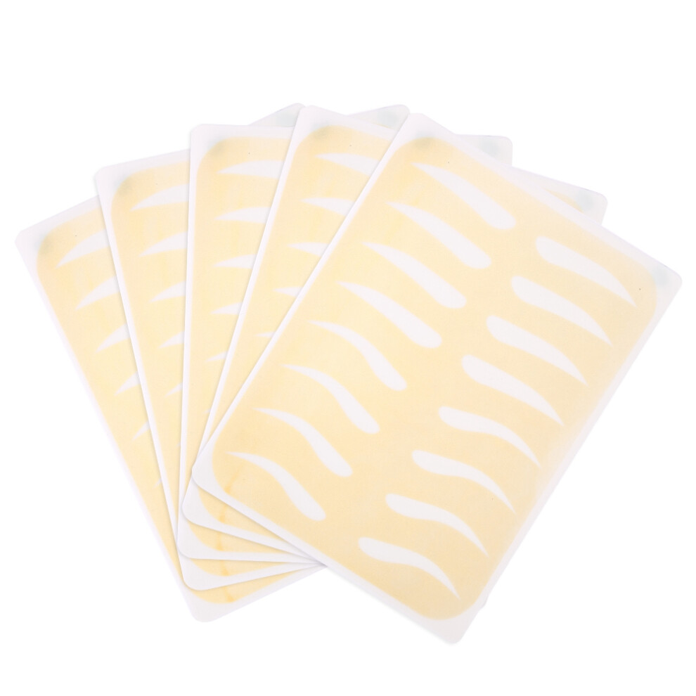 5Pcs Tattoo Practice Permanent Makeup Microblading Eyebrow Training Silicone Fake Skin Gold