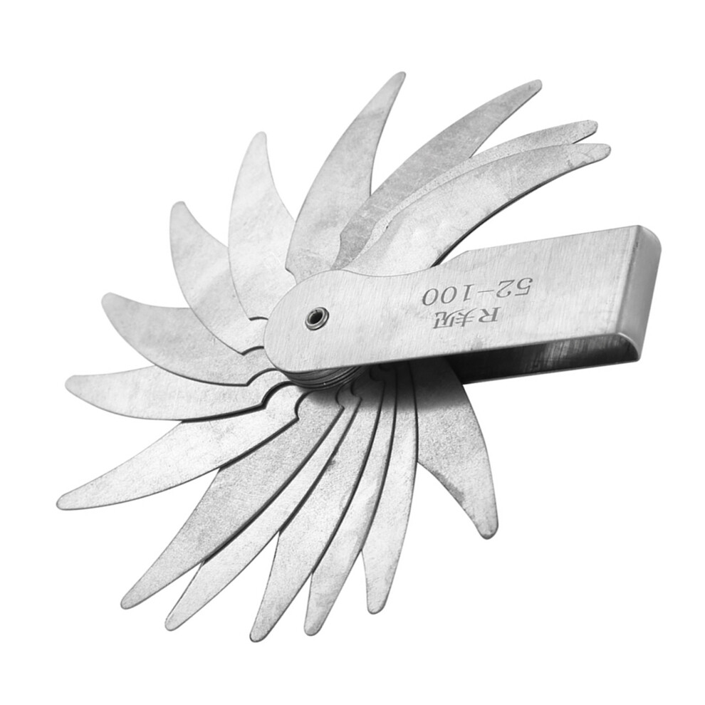 Stainless Steel Radius Fillet Gauge External Internal Concave Convex Measuring Tool (R52-100Mm) 8191324013851
