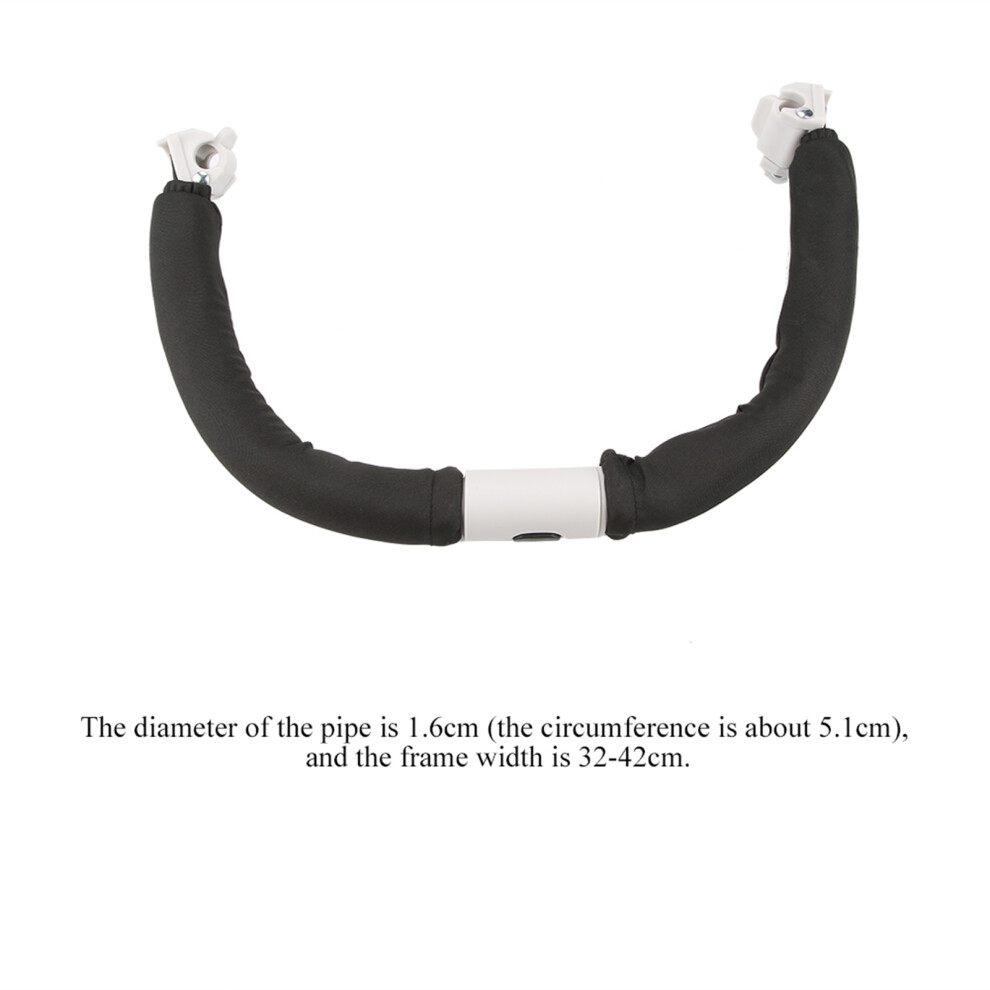 Adjustable Baby Stroller Handle Handlebar Armrest Bumper Bar Black
