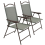 Outsunny Outsunny Folding Chairs Set, Breathable Mesh Fabric Seat, Dark Grey 2