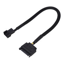 5 Stück SATA 15-polig auf 4-poliges Kühllüfter-Strom Adapterkabel 22AWG für Computerlüfter