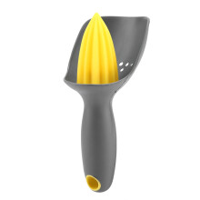 Ergonomic Manual Mini Lemon Squeezer Juicer for Lime Orange (Black)