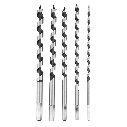 5Pcs/set Hexagon Handle Carbon Steel Wood Fast Cut Auger Drill Bit Carpenter Tool 1