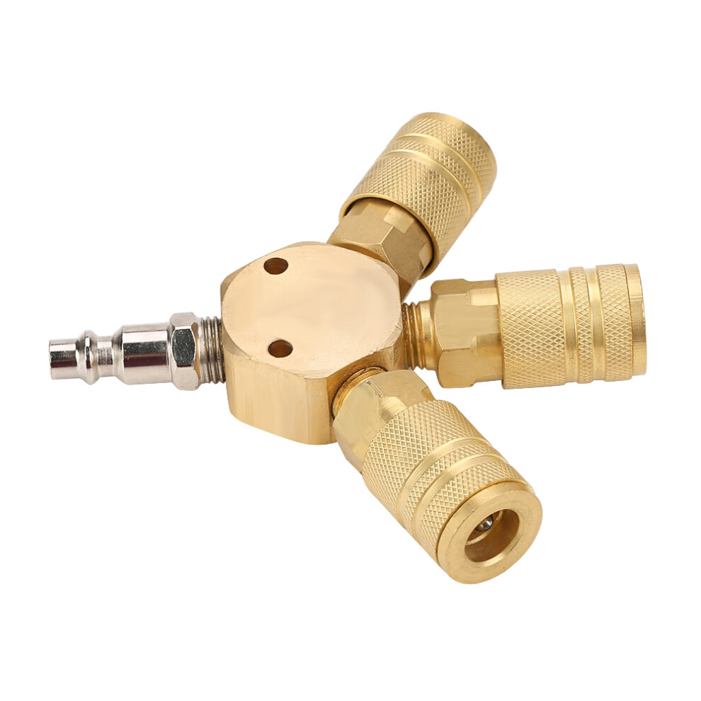 Quick Coupling Air Gas Pneumatic T Shape Three Way Tee Connector For Tube Pipe 3631324016353