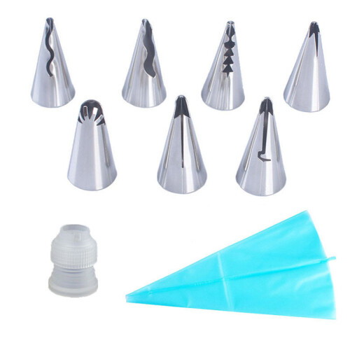 Spritztüllen-Set 7 Rüschentüllen Edelstahl Cake-Decorating-Kit 1