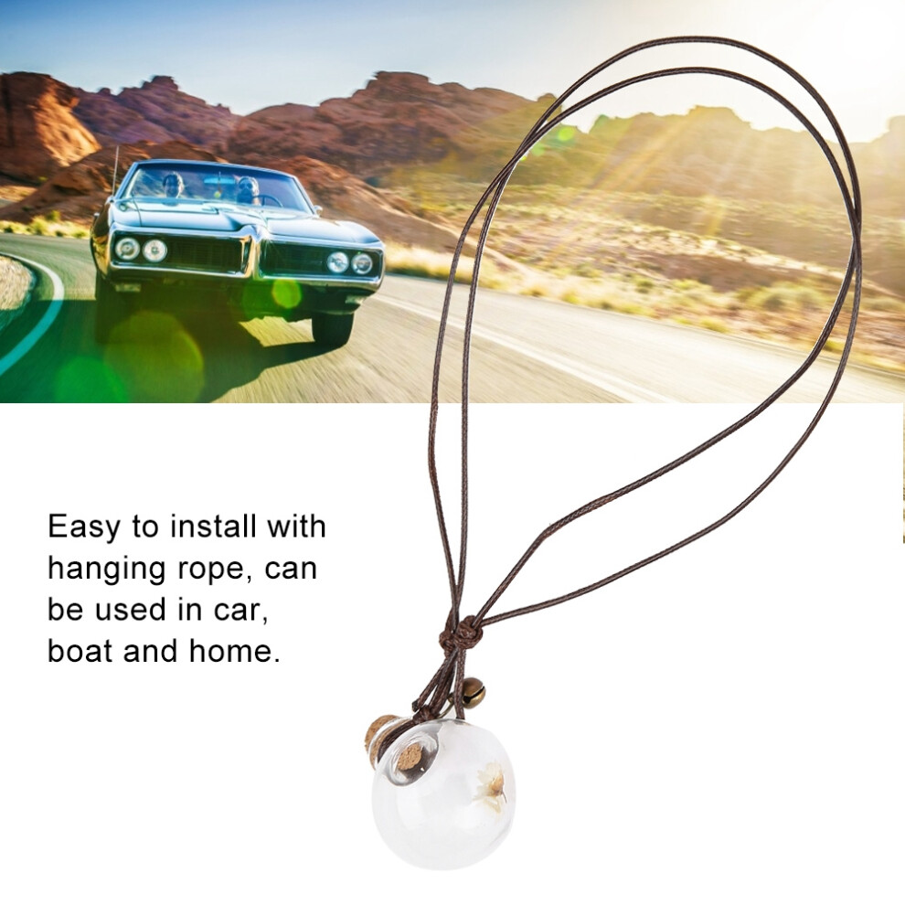 Car Pendant Empty Perfume Bottle With Flower Hanging Freshner Fragrance Auto Decor 2.8 8441324018463