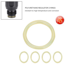 10pcs 13.8*1.9mm High Strength Polyurethane O Rings for Paintball Gun CO2 Air Tank (Beige)
