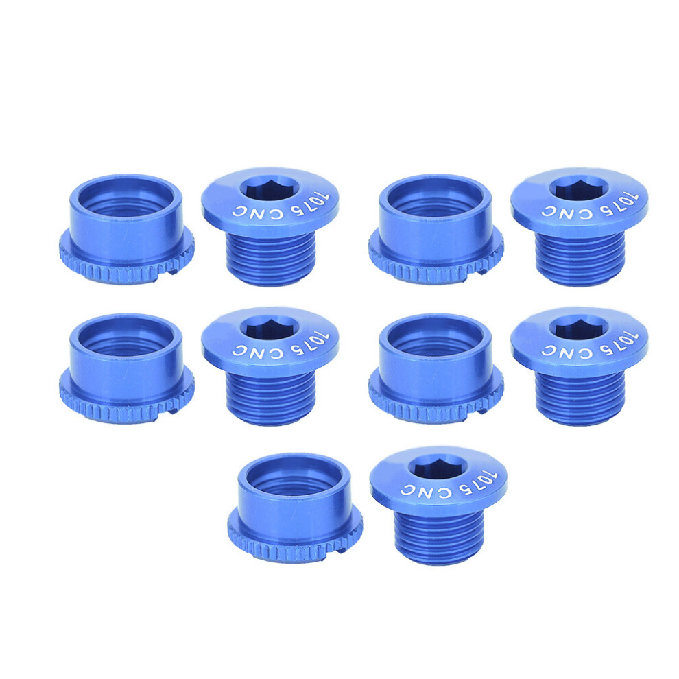 Bikes Road Bicycles Chainwheel Screws Bolts & Nut Parts For Single Dental Plate Blue 5041324020454
