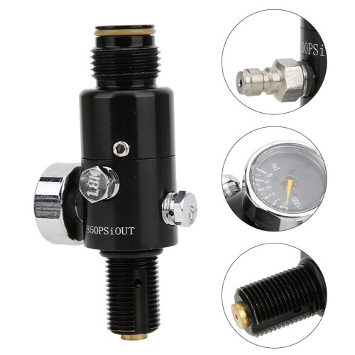 Paintball 5/8"18UNF Thread Input 3000psi Output Pressure 800psi Air Tank Regulator